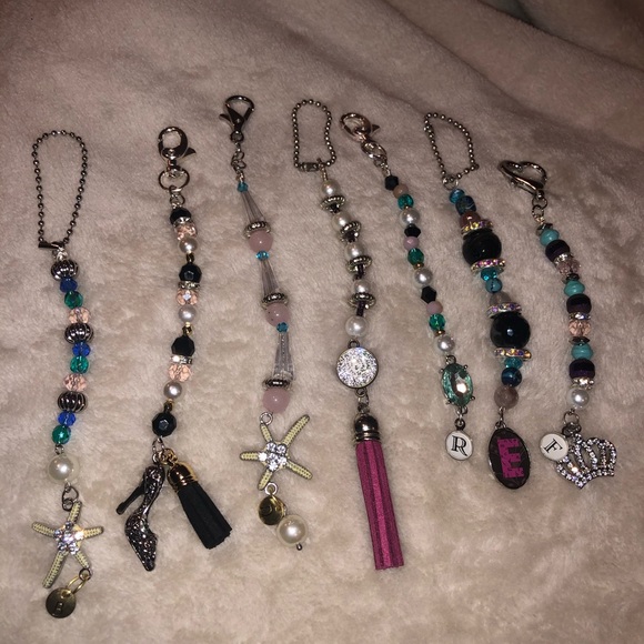 Handmade Beaded Keychains or Bag Tag, Jewelry - Picture 2 of 6